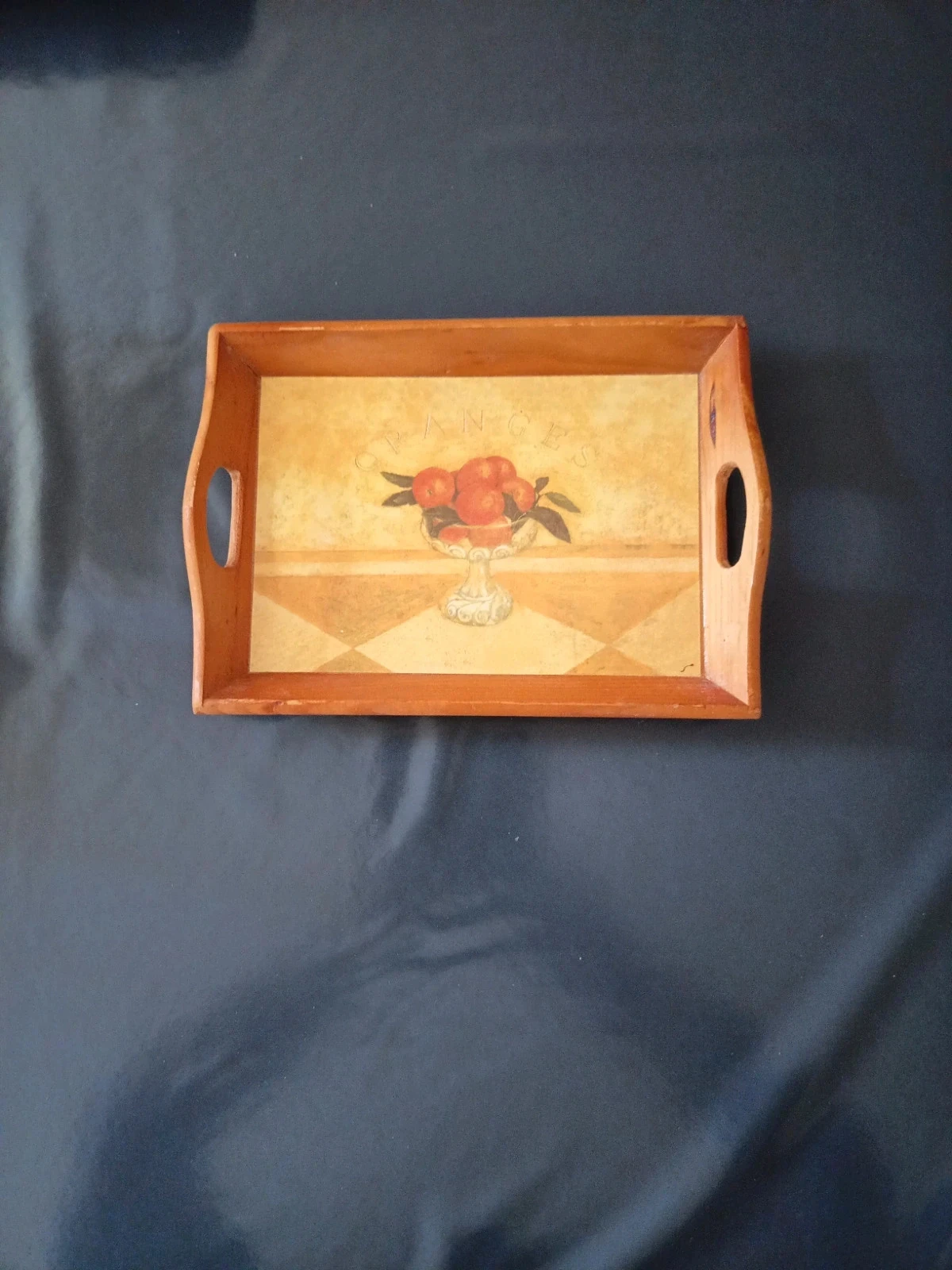 Plateau en bois Oranges